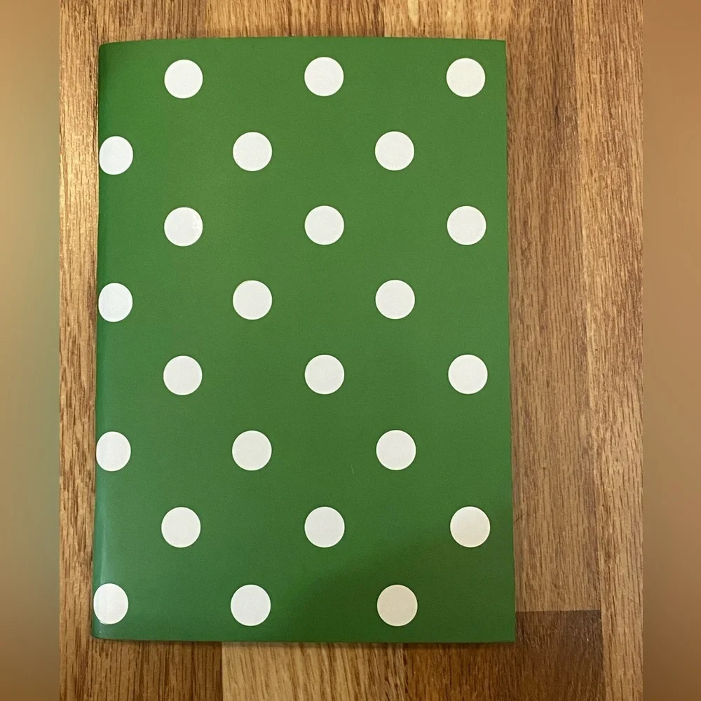 🔥 SALE🔥 Kate Spade Green and White Polka Dot Notebook with Pen Set NWT